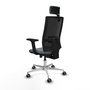 PIQUERAS Y CRESPO Silla de oficina Horna Gris/Negro con mecanismo Sincro/Traslack