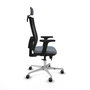 PIQUERAS Y CRESPO Silla de oficina Horna Gris/Negro con mecanismo Sincro/Traslack