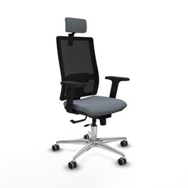 PIQUERAS Y CRESPO Silla de oficina Horna Gris/Negro con mecanismo Sincro/Traslack