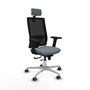 PIQUERAS Y CRESPO Silla de oficina Horna Gris/Negro con mecanismo Sincro/Traslack