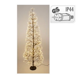 Basics Árbol de navidad con 1600 LED luz blanco cálido, 1,5 m