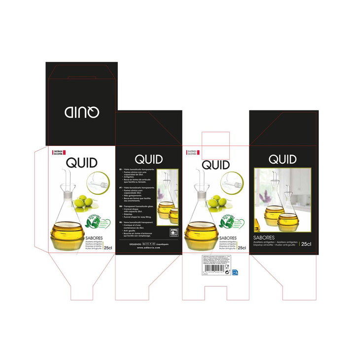 Aceitera Vidrio Sabores Quid 25 cL (12 Unidades)