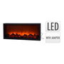Basics Chimenea LED Decorativa 57 x 10 x 25 cm, Carcasa Negra, Interior IP20