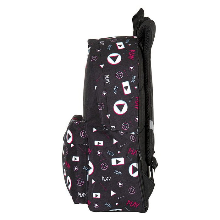 Mochila Perona 42cm TikTok con Compartimentos, Bolsillos Frontales y Laterales, Tirantes Acolchados y Sistema Adaptable a Carro