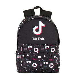 Mochila Perona 42cm TikTok con Compartimentos, Bolsillos Frontales y Laterales, Tirantes Acolchados y Sistema Adaptable a Carro
