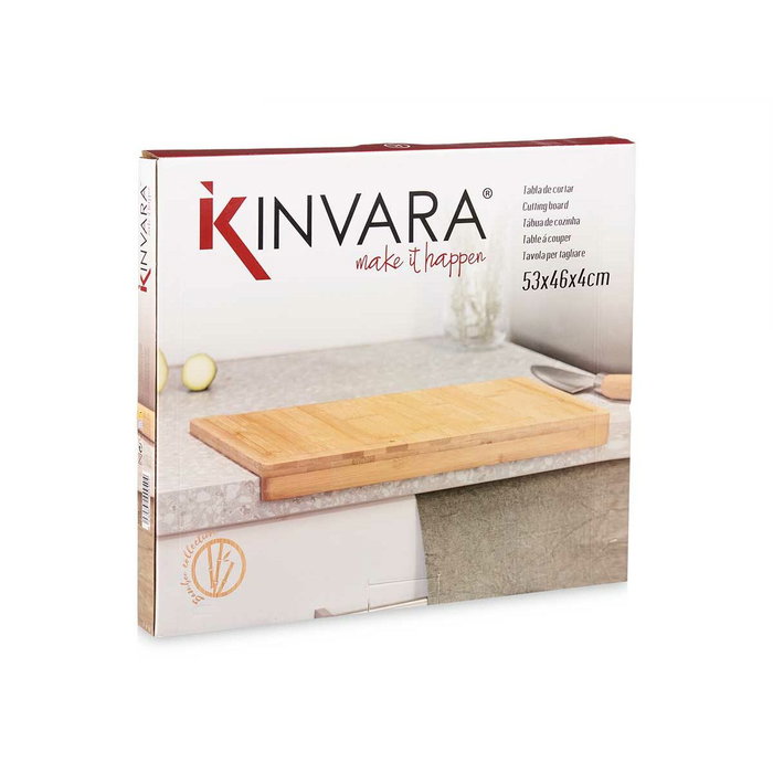 KINVARA Tabla de Bambú para Encimera 53x46cm (Pack de 4)