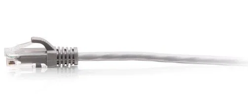 C2G Cable de Red C2G30112 - Patch Cable Ethernet Cat6a UTP Slim Snagless 0.6m Gris - Conectores RJ45 Macho - 28AWG - 10 Gbps - Para Alta Densidad