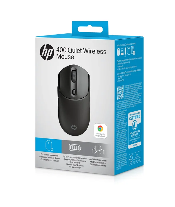 HP Ratón Inalámbrico 400 Dual Quiet Negro HP Ratón Inalámbrico 400 Dual Quiet Negro