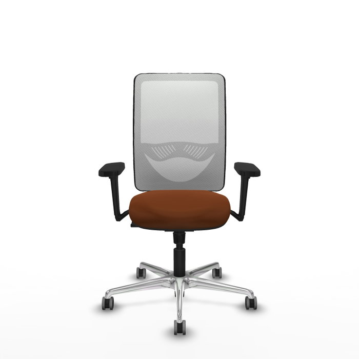 PIQUERAS Y CRESPO Silla de oficina Zulema con mecanismo Sincro, Marrón y Blanco PIQUERAS Y CRESPO Silla de oficina Zulema con mecanismo Sincro, Marrón y Blanco
