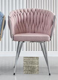 DKD Home Decor Silla de Poliéster Trenzada Beige