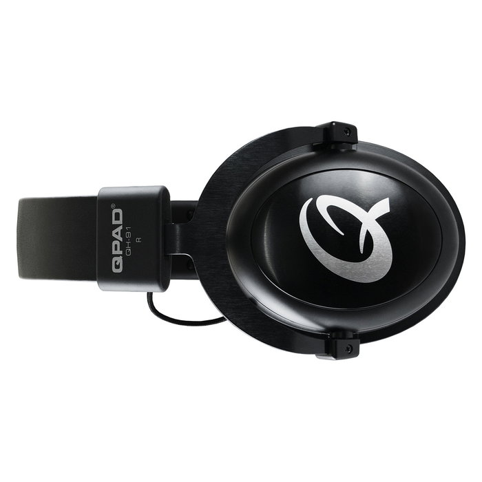 QPAD Auriculares Gaming QH-91 Pro, Diadema Circumaural, 2 Conectores de 3.5mm, Micrófono Extraíble, Negro