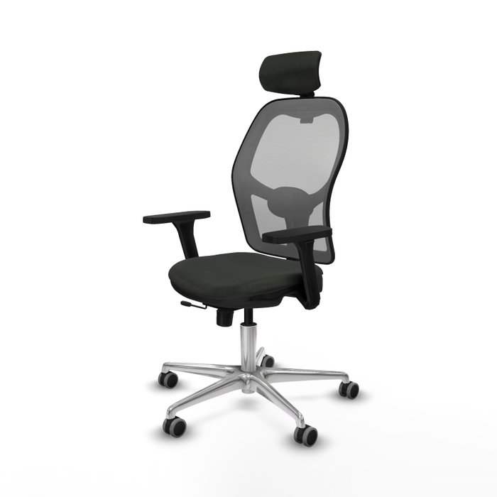 PIQUERAS Y CRESPO Silla de oficina Jorquera con mecanismo Sincro/Traslack, Negro/Gris