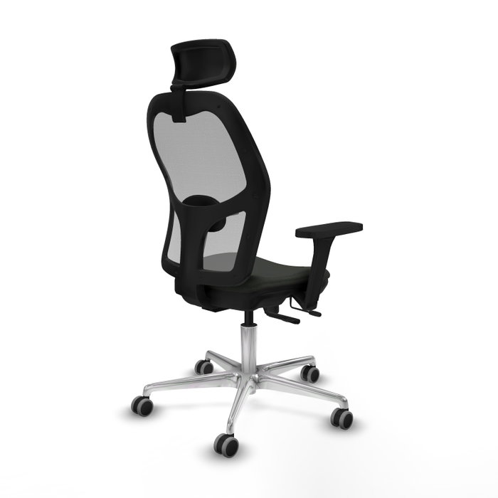 PIQUERAS Y CRESPO Silla de oficina Jorquera con mecanismo Sincro/Traslack, Negro/Gris
