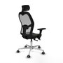PIQUERAS Y CRESPO Silla de oficina Jorquera con mecanismo Sincro/Traslack, Negro/Gris