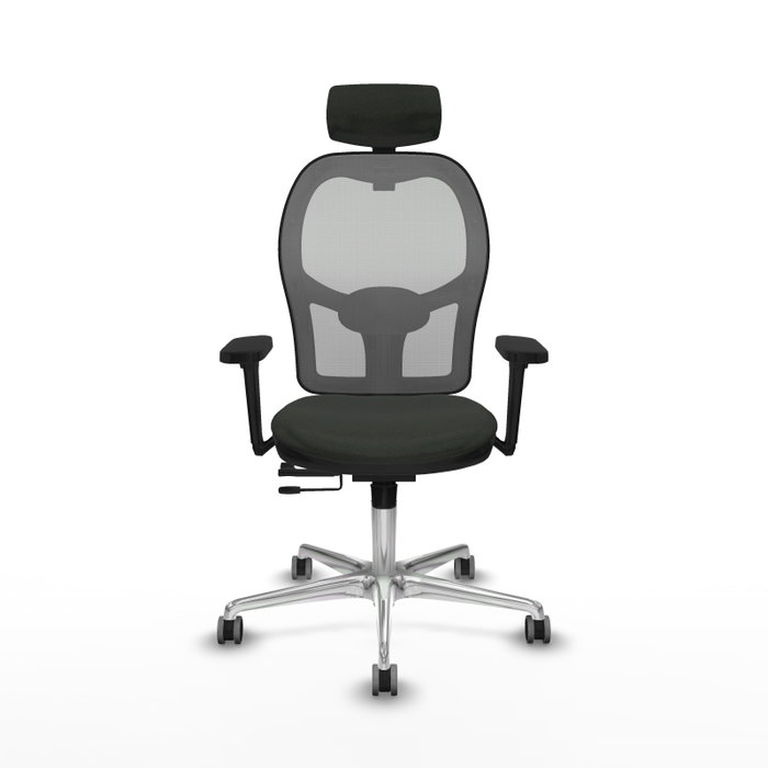 PIQUERAS Y CRESPO Silla de oficina Jorquera con mecanismo Sincro/Traslack, Negro/Gris