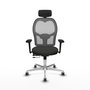 PIQUERAS Y CRESPO Silla de oficina Jorquera con mecanismo Sincro/Traslack, Negro/Gris