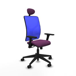 PIQUERAS Y CRESPO Silla de oficina Motilla con mecanismo Sincro, Morado y Azul