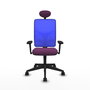 PIQUERAS Y CRESPO Silla de oficina Motilla con mecanismo Sincro, Morado y Azul