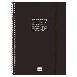 Finocam Agenda de Espiral 2027 Basic Opaque Negro