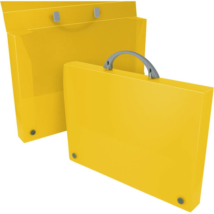 Grafoplás Maletín Portadocumentos Colorgraf Amarillo con Asa Abatible