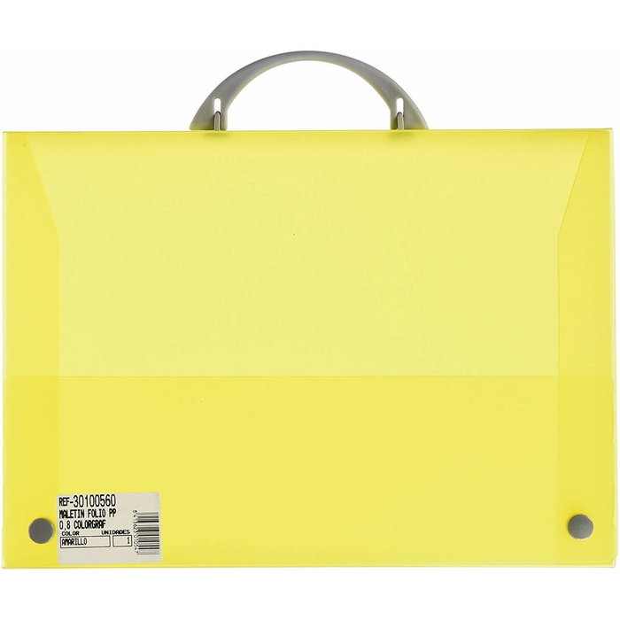 Grafoplás Maletín Portadocumentos Colorgraf Amarillo con Asa Abatible