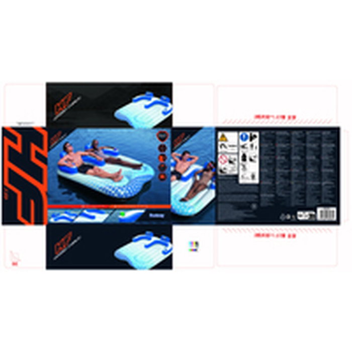 Bestway Sillon Hinchable Tumbona Doble Hydro-Force 196x193 cm Playa y Piscina 43534