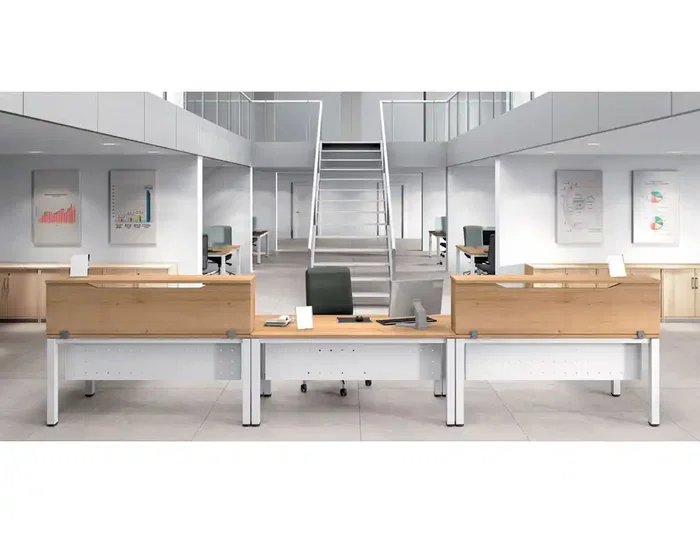 Rocada Mostrador de Altillo para Mesa Work Metal Executive 140x30x40 cm Acabado Haya/Haya Ref. aa01