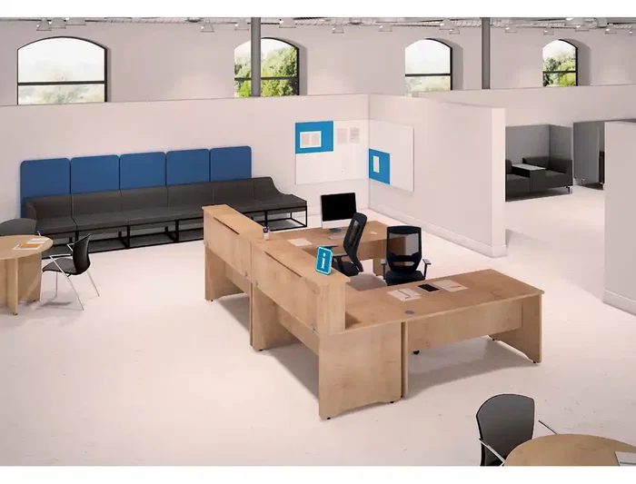 Rocada Mostrador de Altillo para Mesa Work Metal Executive 140x30x40 cm Acabado Haya/Haya Ref. aa01