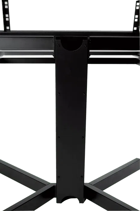 QUIKLOK Mueble Estudio (Workstation) Con Tres Niveles, Bandeja Principal 1120x560mm, Bandeja Superior 1250x324mm, Bandeja Teclado 757x355mm, Acero