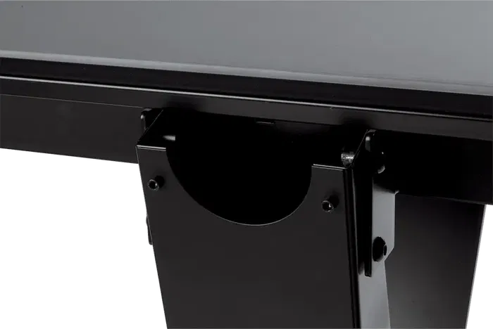 QUIKLOK Mueble Estudio (Workstation) Con Tres Niveles, Bandeja Principal 1120x560mm, Bandeja Superior 1250x324mm, Bandeja Teclado 757x355mm, Acero