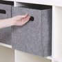 Aberto Design HMY-6356 Set Organizador de Escritorio de Fieltro Gris 4 Piezas para Oficina y Hogar