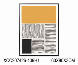 DKD Home Decor Set de 4 Cuadros Lienzo Abstracto Multicolor 60x80x3 cm