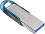 SanDisk Ultra Flair 128 GB USB 3.2 Gen 1 Azul, Plata