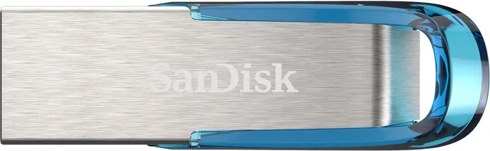 SanDisk Ultra Flair 128 GB USB 3.2 Gen 1 Azul, Plata