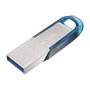 SanDisk Ultra Flair 128 GB USB 3.2 Gen 1 Azul, Plata
