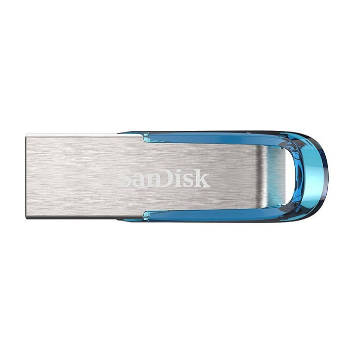 SanDisk Ultra Flair 128 GB USB 3.2 Gen 1 Azul, Plata
