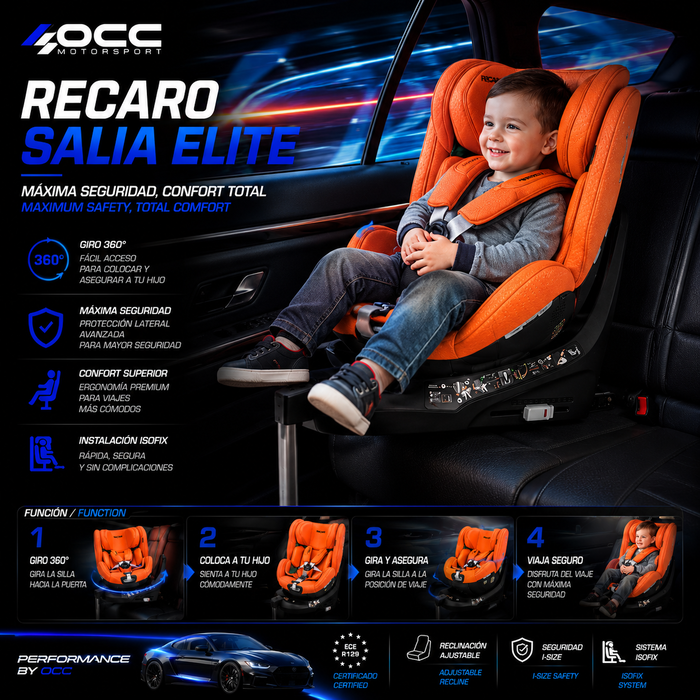 Recaro XENON 1 KID 61-125cm Vibrant Orange Grupo 0 1 y 2