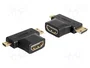 DeLOCK 65446 Adaptador HDMI-A hembra a HDMI-C/D macho