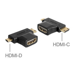 DeLOCK 65446 Adaptador HDMI-A Hembra a HDMI-C/D Macho