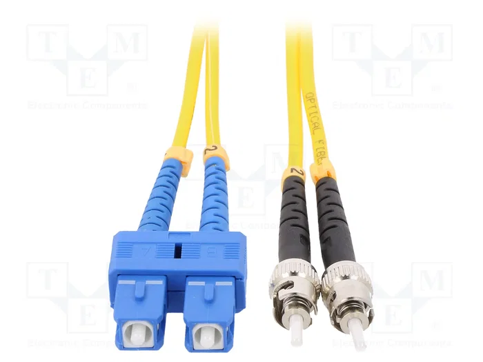QOLTEC Cable de conexión de fibra óptica SC/UPC a ST/UPC, 3m, Duplex SMF