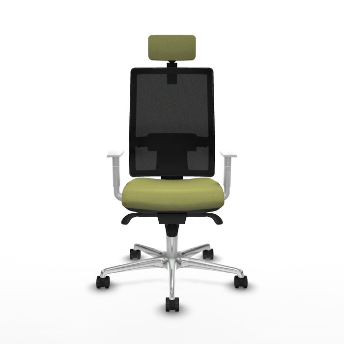 PIQUERAS Y CRESPO Silla de oficina Horna con mecanismo Sincro, Verde oliva y Negro