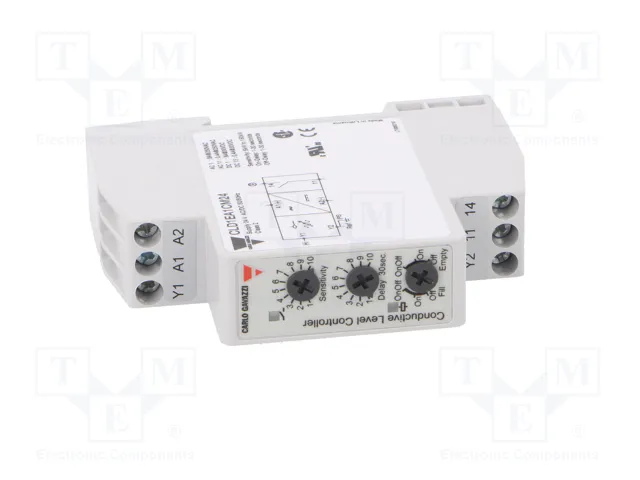 CARLO GAVAZZI CLD1EA1CM24 Relé de monitorización de nivel para líquido conductivo