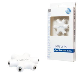 LogiLink CA1088 Audio Splitter Klinker Blanco