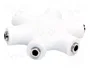 LogiLink CA1088 Adaptador de audio splitter blanco con 6 tomas estéreo de 3,5 mm