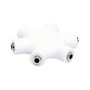 LogiLink CA1088 Adaptador de audio splitter blanco con 6 tomas estéreo de 3,5 mm