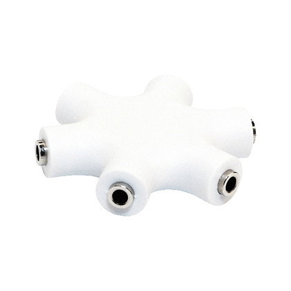 LogiLink CA1088 Adaptador de audio splitter blanco con 6 tomas estéreo de 3,5 mm LogiLink CA1088 Adaptador de audio splitter blanco con 6 tomas estéreo de 3,5 mm