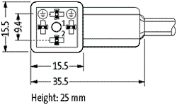 MURRELEKTRONIK Cable de conexión CI hembra 4 pines 24VDC 4A MURRELEKTRONIK Cable de conexión CI hembra 4 pines 24VDC 4A