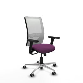 PIQUERAS Y CRESPO Silla de oficina Zulema con mecanismo Sincro, Morado y Blanco
