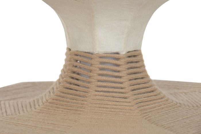 DKD Home Decor India lamps 2c25 Lámpara de Techo Urban Natural Blanco Roto Papel Acero 50 x 60.6 x 50 cm