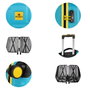 Zoozie Bags 8777 Maleta Turquesa Grande 77x51x28cm 100 Litros ABS Ruedas 360 Grados Candado